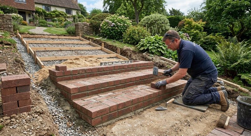 Brick Stairs Installation in Boston, MA