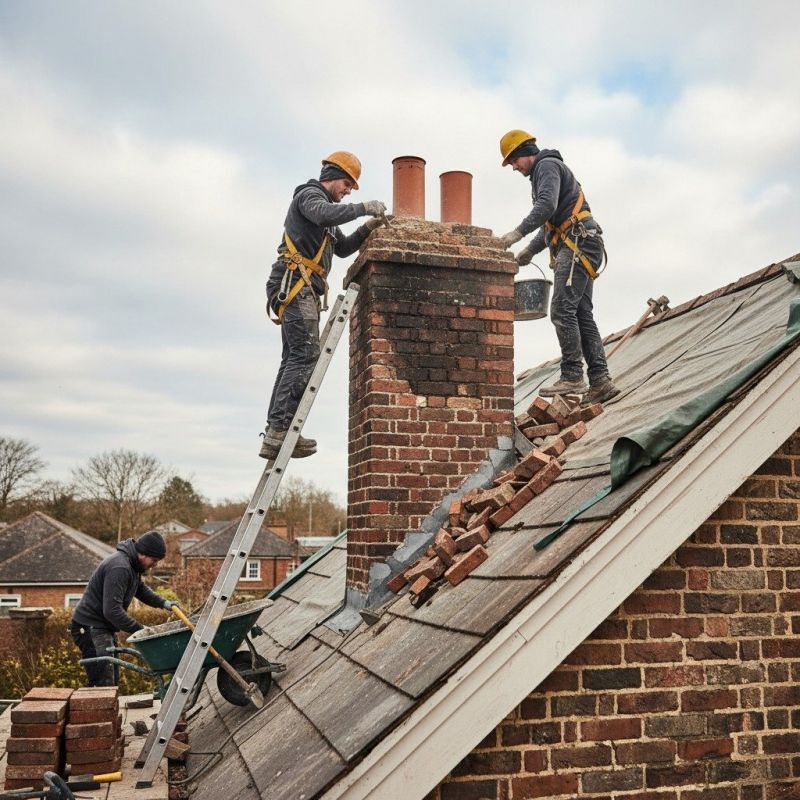Chimney Brick Repair detail